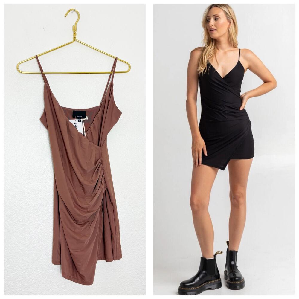 Urban Outfitters Cocoa Lumiere Bodycon Mini Dress Size Small Brown Jersey NWT